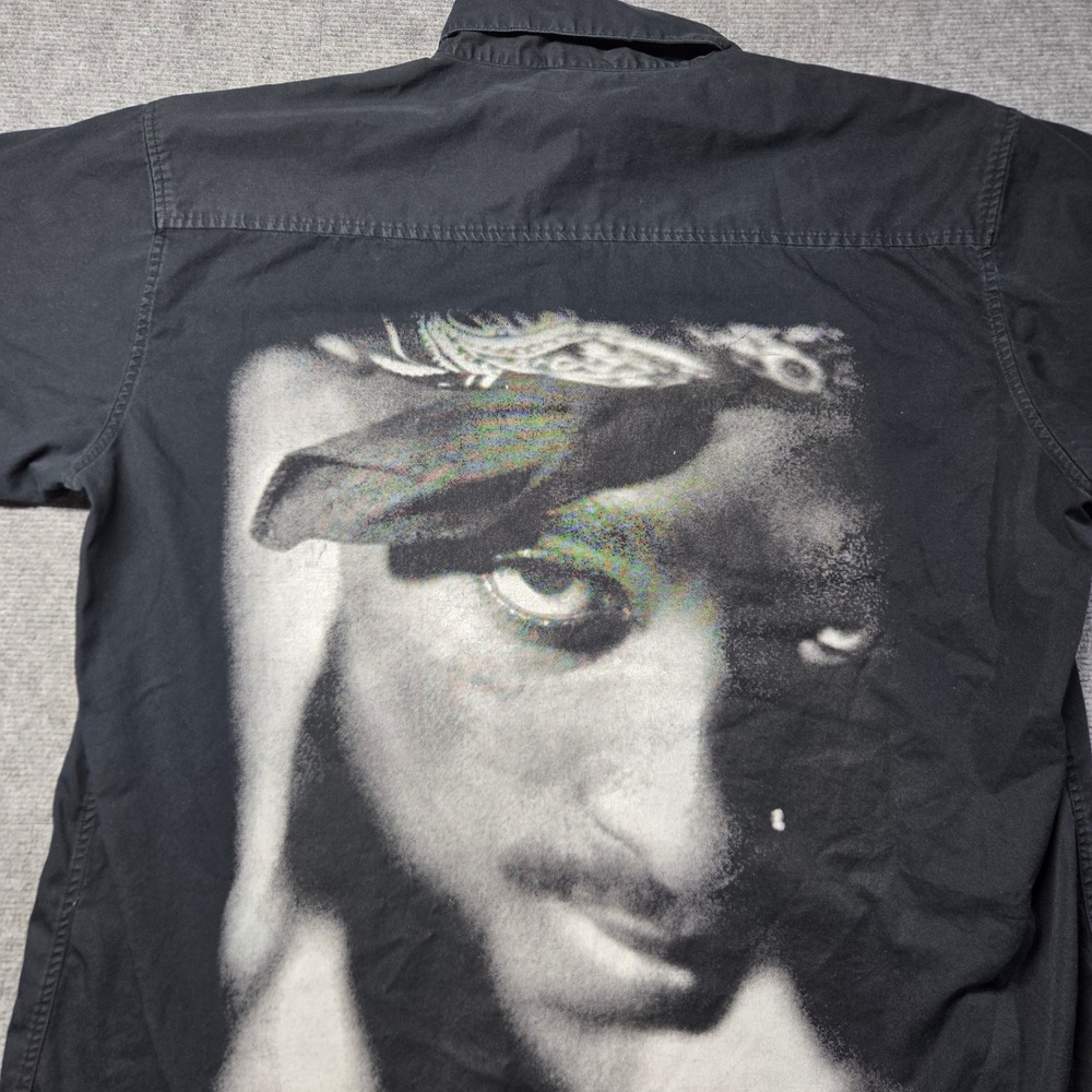 Makaveli Branded Tupac Shakur Graphic Shirt Mens XL Black Short Sleeve Hip Hop - Picture 11 of 13